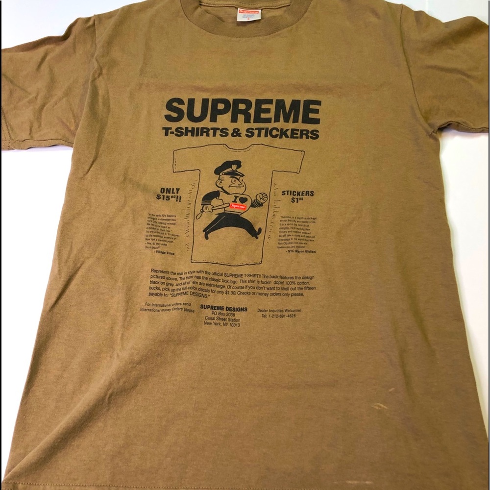 Supreme T-Shirts & Stickers Olive Mens Sz Small